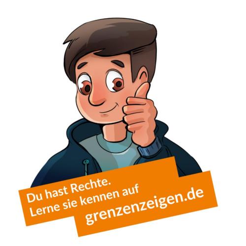 Du-hast-Rechte.-Lern-sie-kennen (c) Prävention im Bistum Trier ein Junge hält den Daumen der linken Hand nach oben