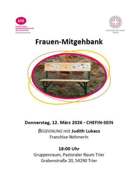 Frauen-Mitgehbank