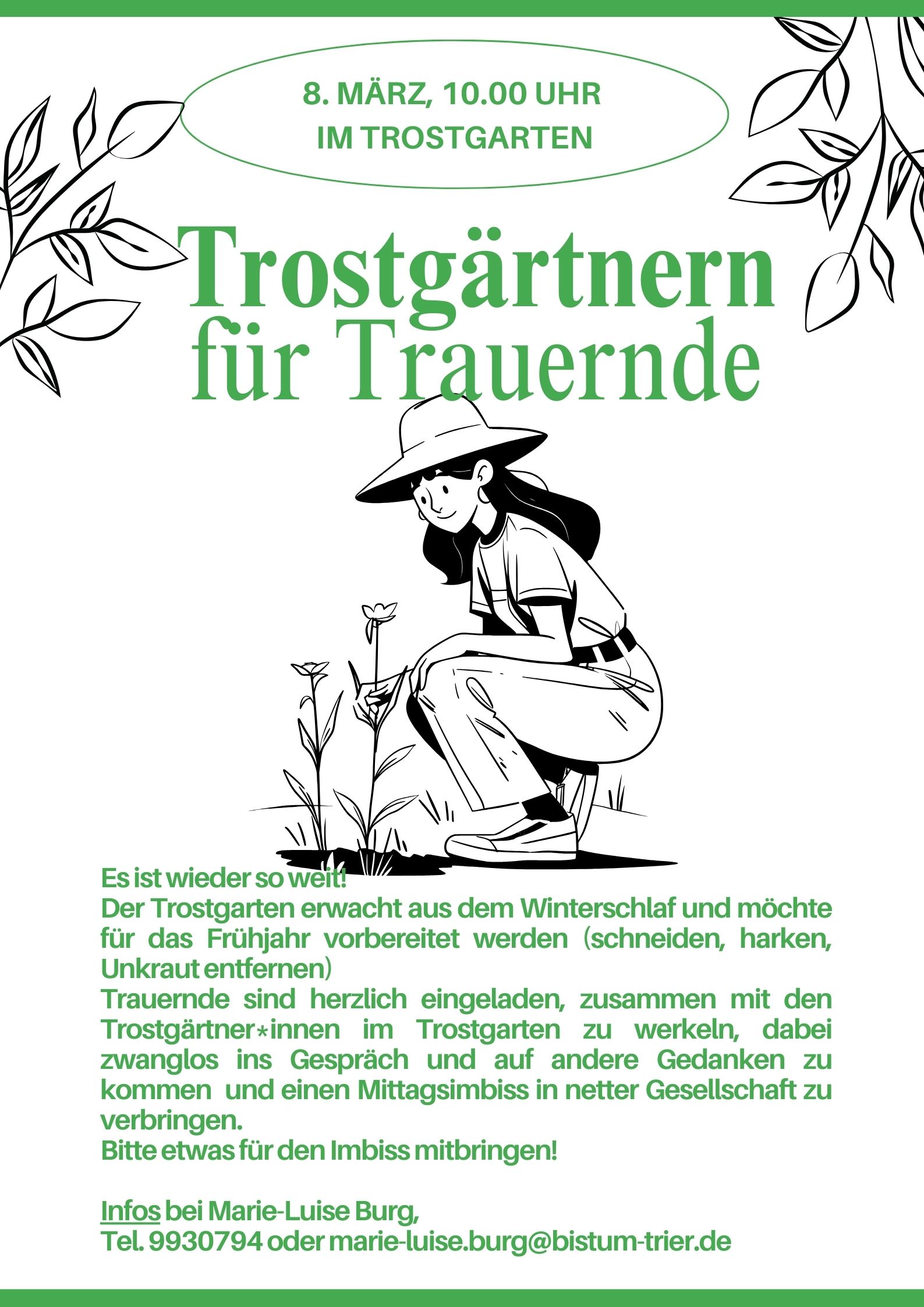 Für HP Trostgärtnern für Trauernde