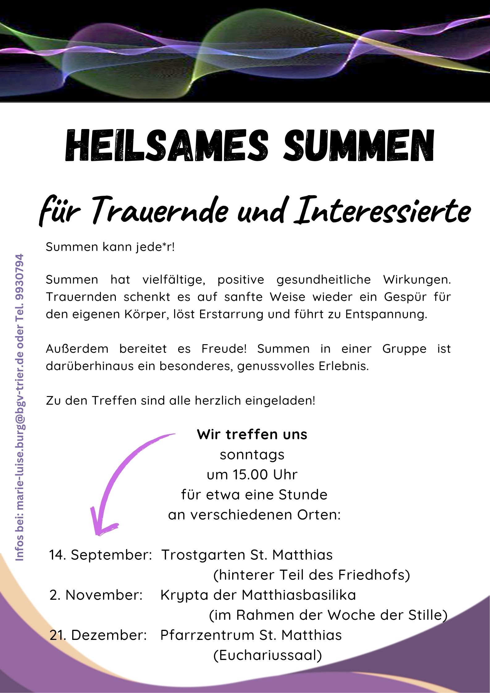 Plakat Heilsames Summen 2025