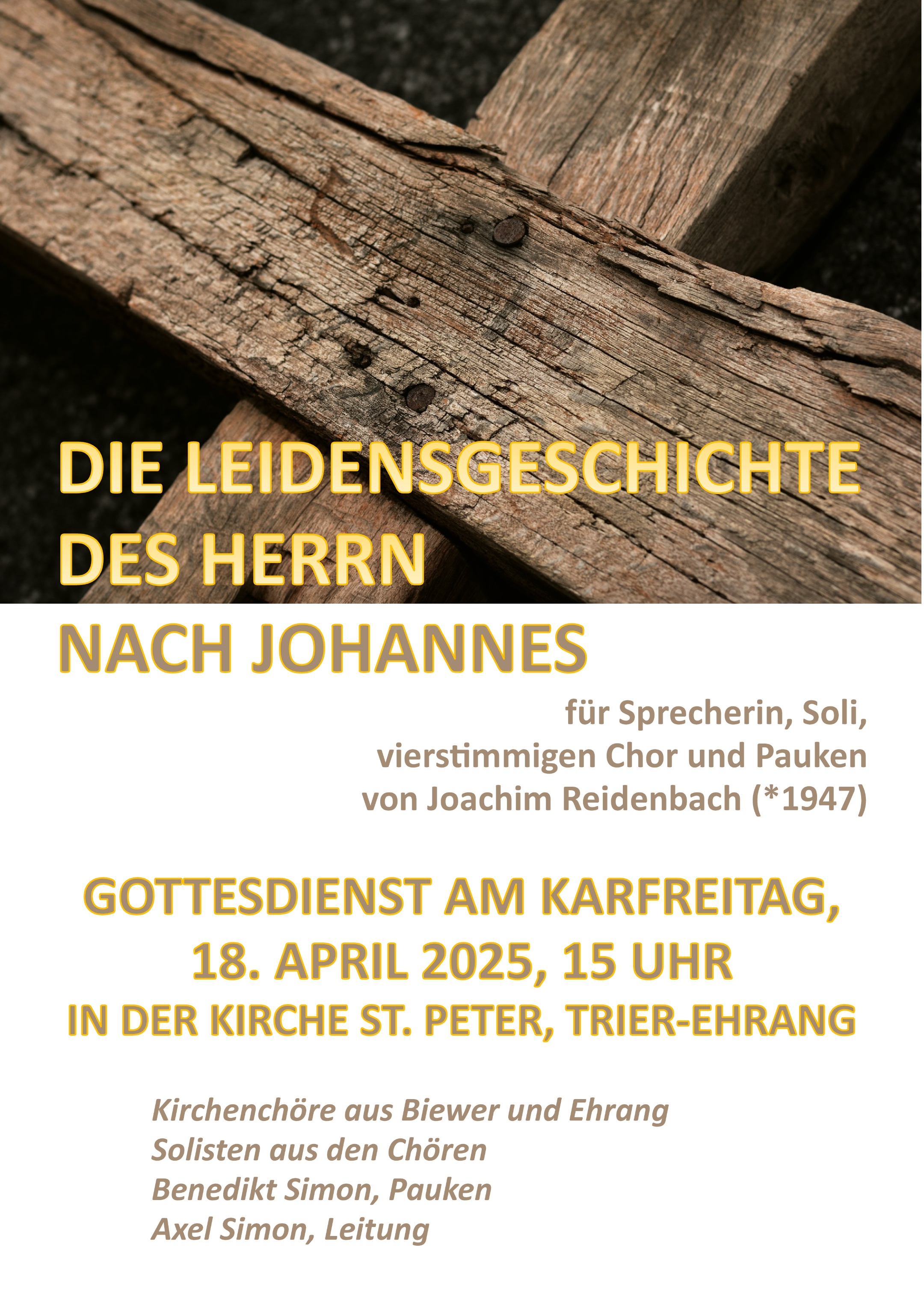 Plakat Karfreitag2025 Holzkreuz - fertig