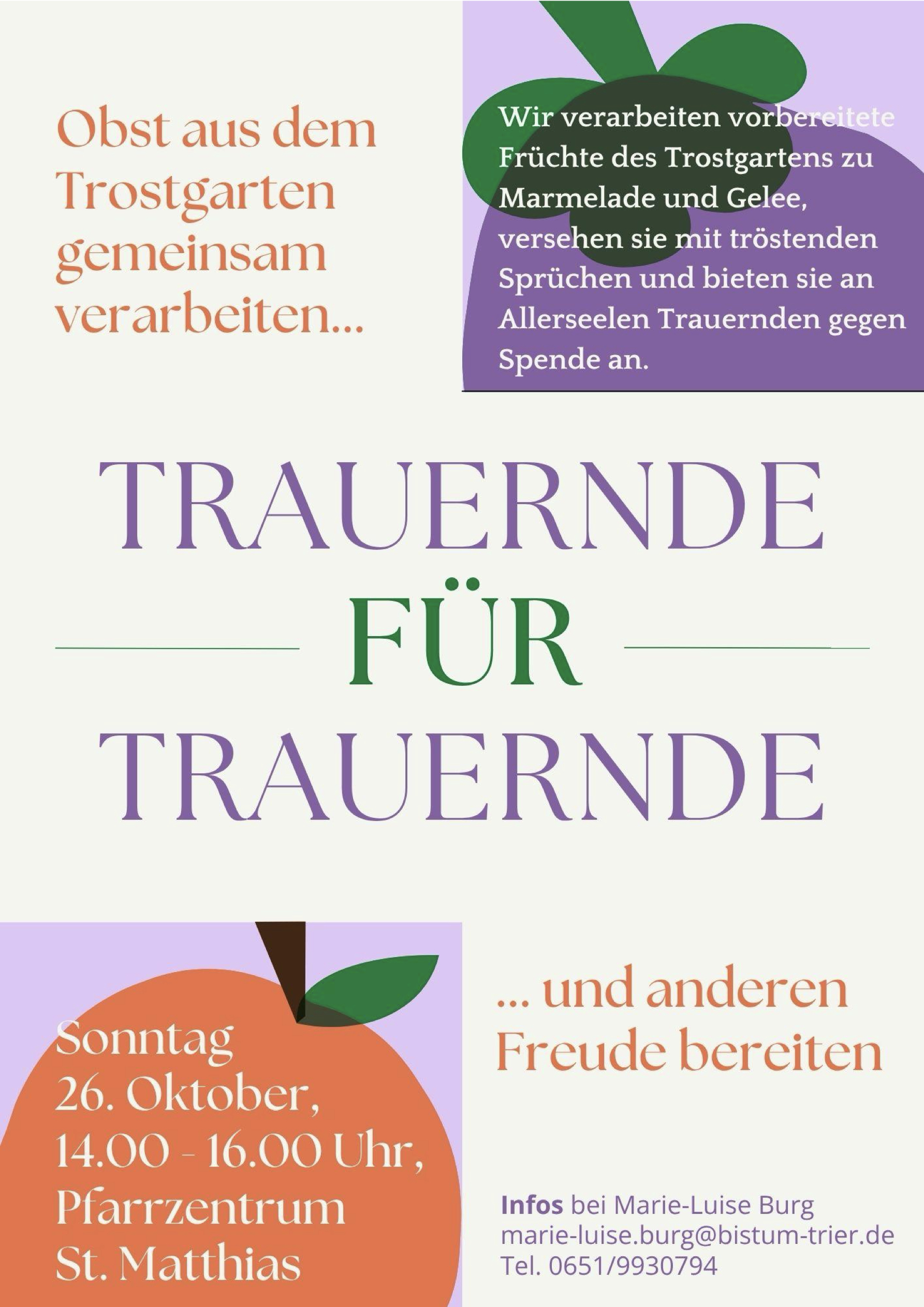 Plakat Trauernde für Trauernde_1