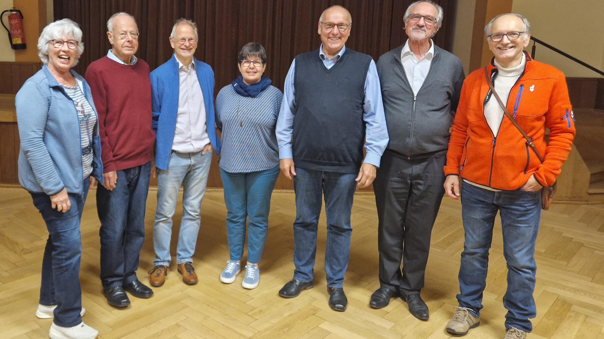 Der Vorstand vlnr: Marita Drach, Hans-Georg Reuter, Christoph Eiffler, Brigitte Ott, Horst Drach, Martin Lörsch, Hans-Werner Weisskircher